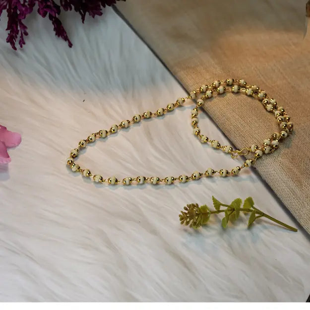 Golden Plated Radha Vallabha Tulshi Necklace