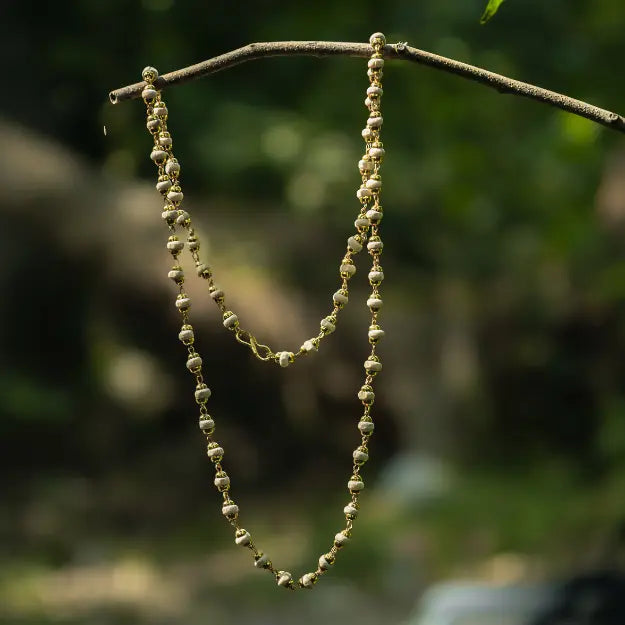Golden Plated Radha Vallabha Tulshi Necklace