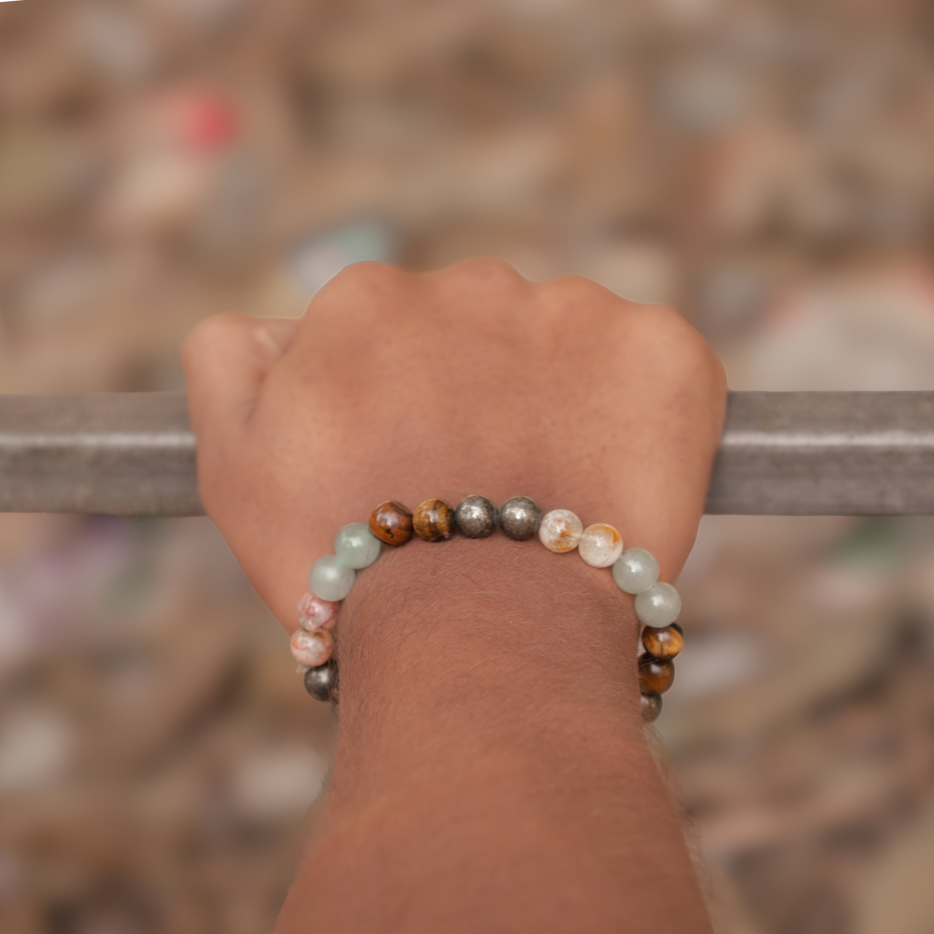 Money Magnet Bracelet - Pyrite, Citrine, Tiger Eye, Green Aventurine Beads