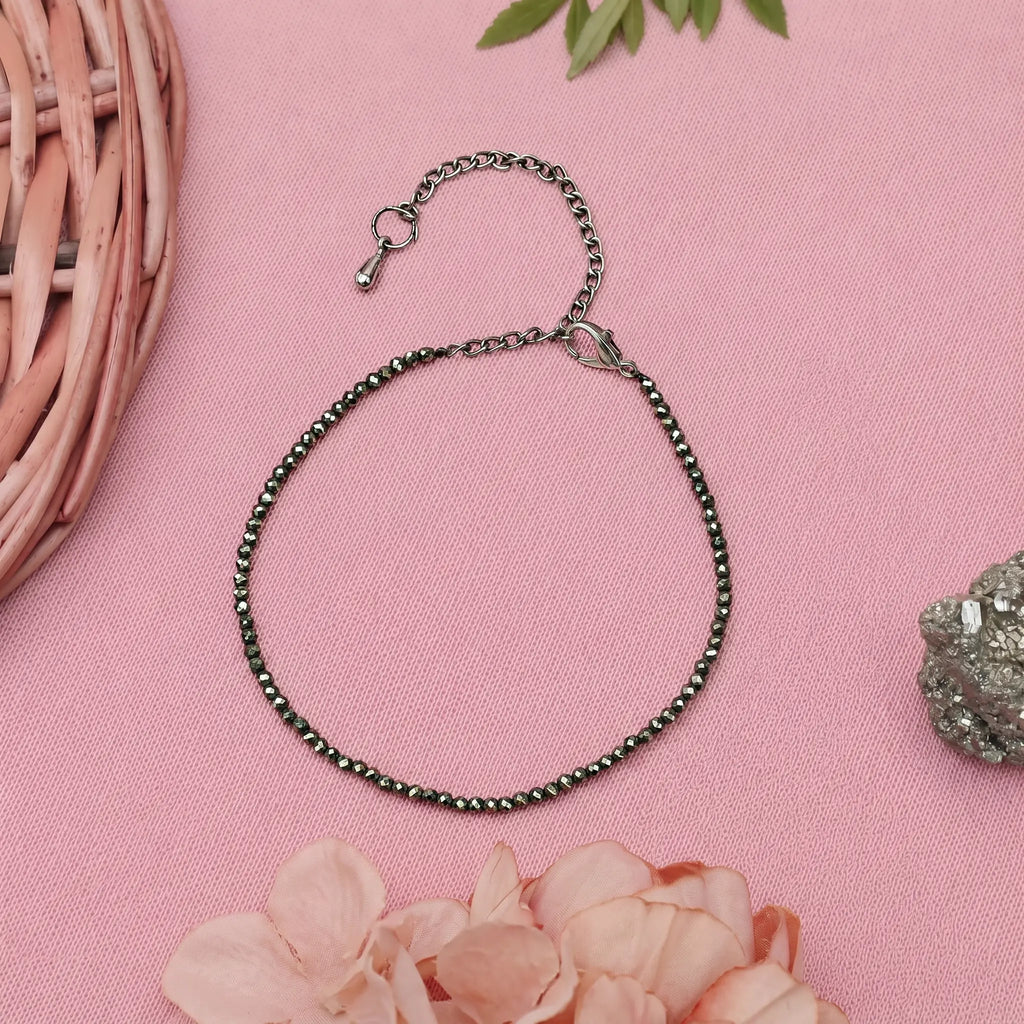 Dhana Lakshmi Pyrite Anklet